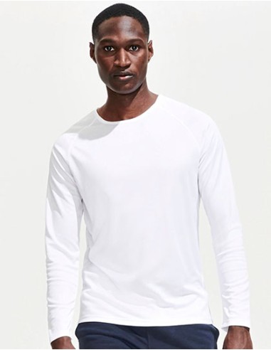 S-02071-Mens Long Sleeve Sports T-Shirt Sporty